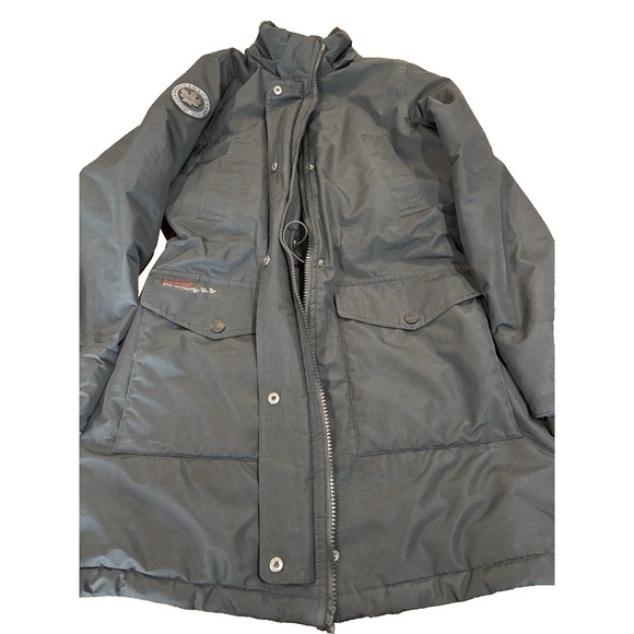 Canada Weathergear triple goose black long parka womens' sz small cinched waist - Picture 1 of 14